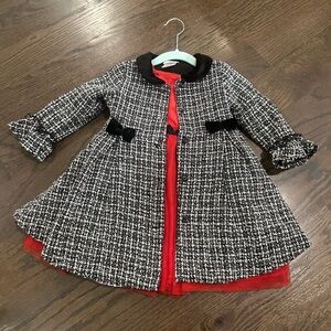 24 Month Christmas Dress & Pea Coat